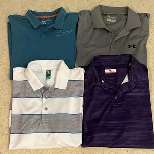Lot of 4 Men’s Polo Golf Shirts Size Large